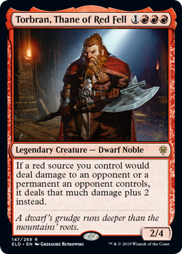 Torbran, Thane of Red Fell (Throne of Eldraine) Light Play Foil