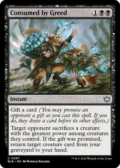 Consumed by Greed (Bloomburrow) Light Play Foil