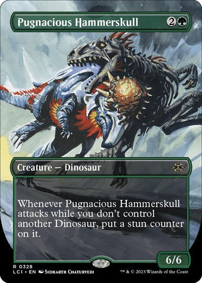 Pugnacious Hammerskull (Borderless) (The Lost Caverns of Ixalan) Light Play Foil
