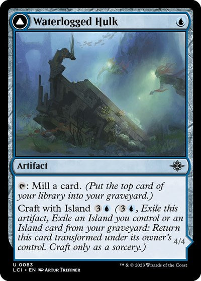 Waterlogged Hulk (The Lost Caverns of Ixalan) Light Play