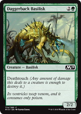 Daggerback Basilisk (Magic 2019 Core Set) Light Play