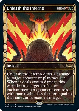 Unleash the Inferno (Showcase) (Streets of New Capenna) Light Play