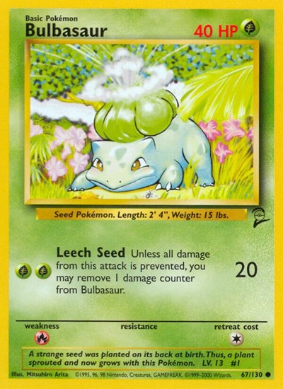 Bulbasaur (Base Set 2) Damaged / Poor