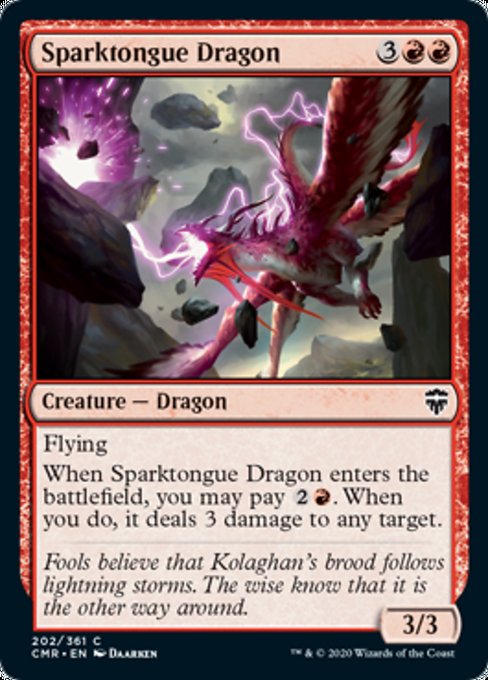 Sparktongue Dragon (Commander Legends) Light Play Foil