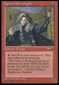 Agent of Stromgald (Holding Staff) (Alliances) Light Play
