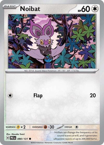 Noibat (SV: Prismatic Evolutions) Light Play Reverse Holofoil