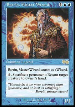 Barrin, Master Wizard (Urza's Saga) Heavy Play