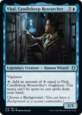 Vhal, Candlekeep Researcher (Commander Legends: Battle for Baldur's Gate) Light Play