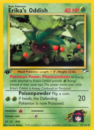 Erika's Oddish (47) (Gym Heroes) Light Play Unlimited