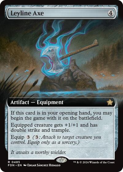 Leyline Axe (Extended Art) (Foundations) Light Play