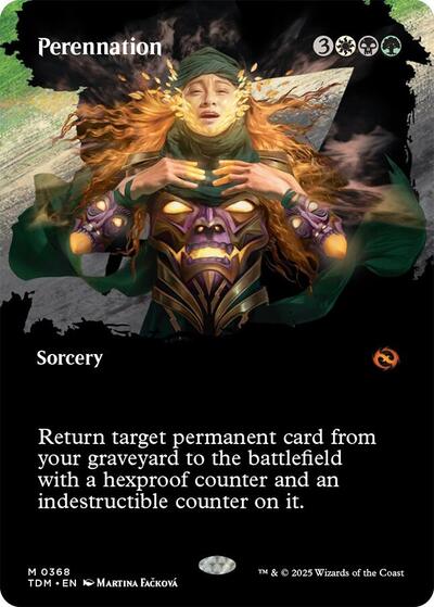 Perennation (Borderless) (Tarkir: Dragonstorm) Light Play
