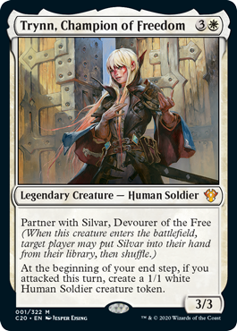 Trynn, Champion of Freedom (Commander 2020 Ikoria) Light Play Foil