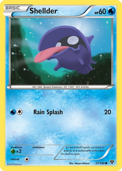 Shellder (XY Base Set) Damaged / Poor