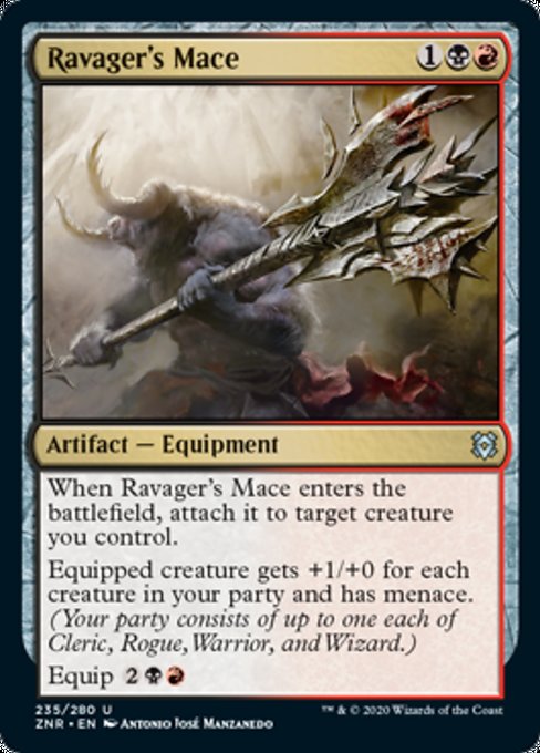Ravager's Mace (Zendikar Rising) Light Play