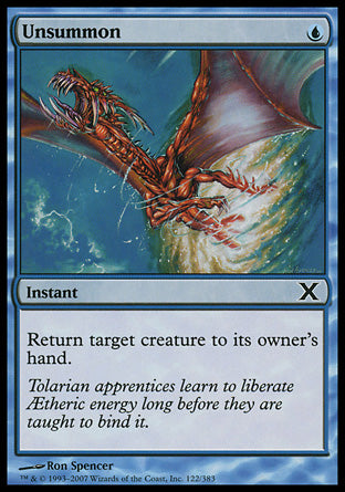 Unsummon (10th Edition) Light Play