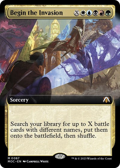 Begin the Invasion (Extended Art) (Commander: March of the Machine) Light Play Foil