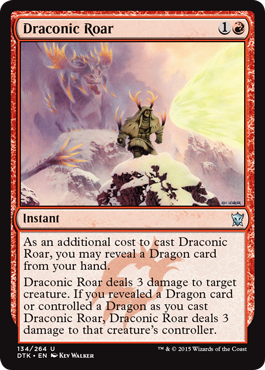 Draconic Roar (Dragons of Tarkir) Light Play