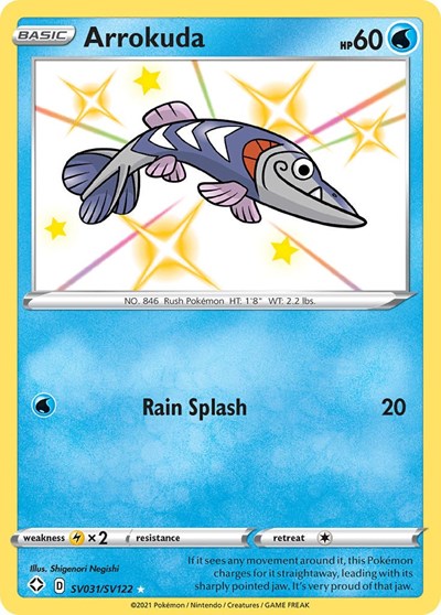 Arrokuda (Shining Fates: Shiny Vault) Light Play Holofoil