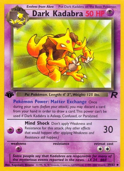Dark Kadabra (Team Rocket) Heavy Play Unlimited