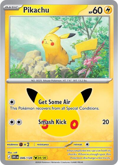 Pikachu - 046 (ME: 30th Celebration) Light Play Holofoil