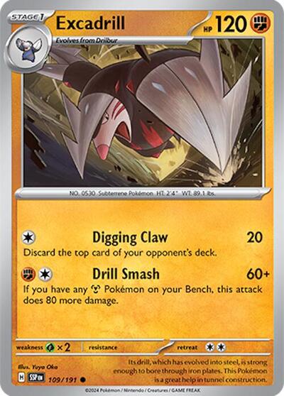Excadrill (SV08: Surging Sparks) Light Play