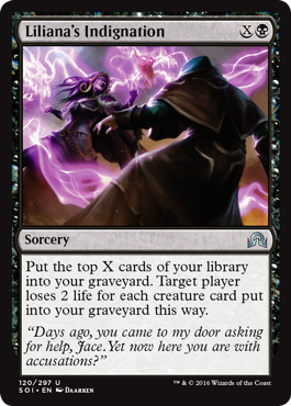Liliana's Indignation (Shadows Over Innistrad) Light Play