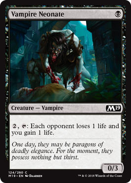 Vampire Neonate (Magic 2019 Core Set) Light Play