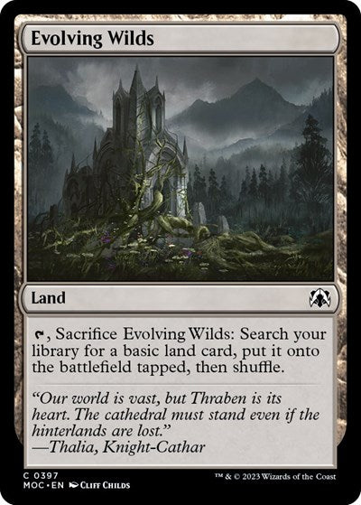 Evolving Wilds (Commander: March of the Machine) Light Play