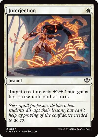 Interjection (Secrets of Strixhaven) Light Play Foil