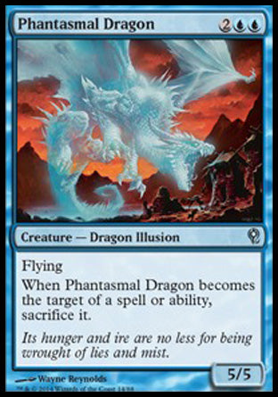 Phantasmal Dragon (Duel Decks: Jace vs Vraska) Damaged / Poor