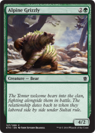 Alpine Grizzly (Khans of Tarkir) Light Play