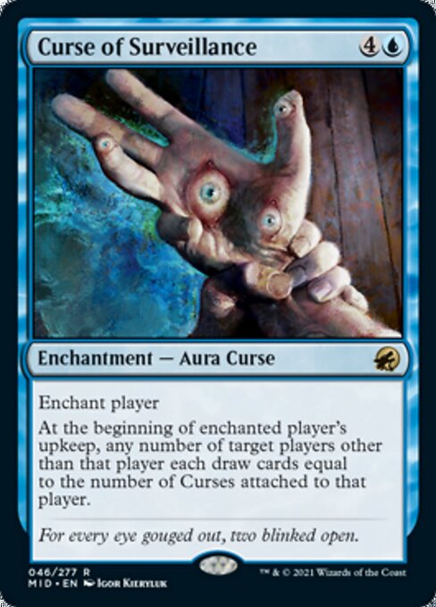Curse of Surveillance (Innistrad: Midnight Hunt) Light Play