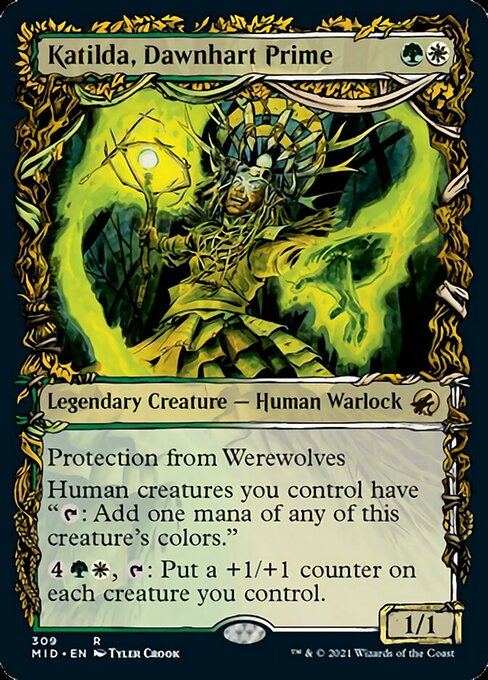 Katilda, Dawnhart Prime (Showcase) (Innistrad: Midnight Hunt) Light Play