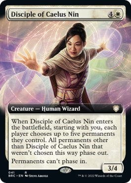 Disciple of Caelus Nin (Extended Art) (Commander: The Brothers' War) Light Play