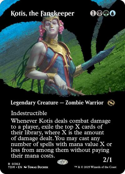Kotis, the Fangkeeper (Borderless) (Tarkir: Dragonstorm) Light Play