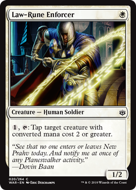 Law-Rune Enforcer (War of the Spark) Light Play
