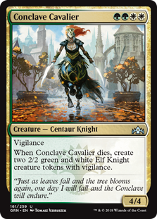 Conclave Cavalier (Guilds of Ravnica) Light Play