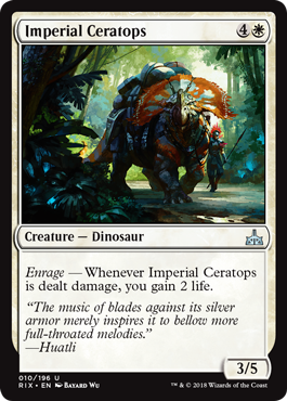 Imperial Ceratops (Rivals of Ixalan) Light Play