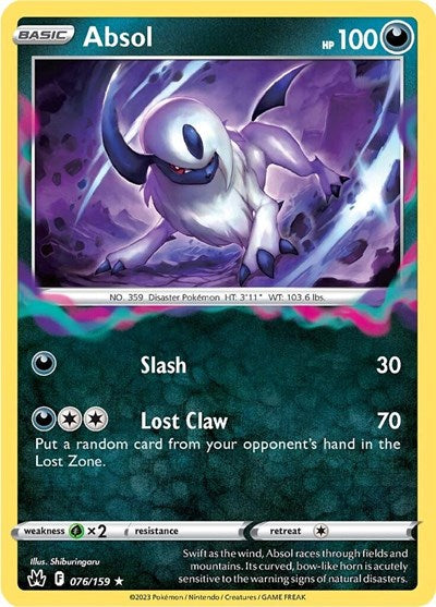 Absol (Crown Zenith) Near Mint Reverse Holofoil