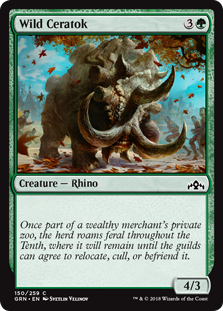 Wild Ceratok (Guilds of Ravnica) Light Play