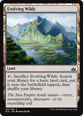 Evolving Wilds (Rivals of Ixalan) Light Play