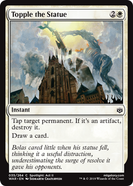 Topple the Statue (War of the Spark) Light Play