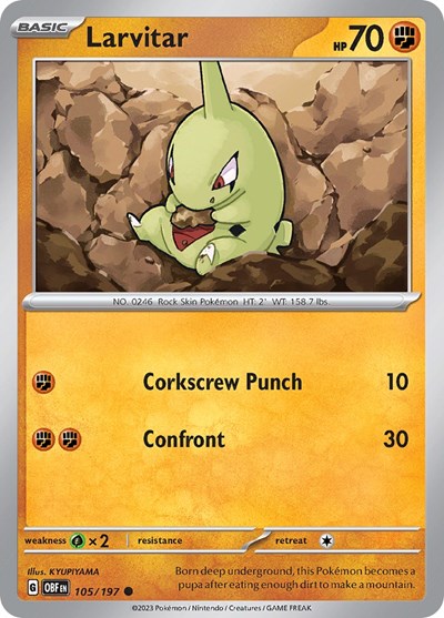 Larvitar (Scarlet and  Violet: Obsidian Flames) Light Play