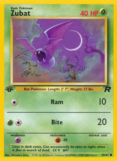 Zubat (Team Rocket) Damaged / Poor 1st Edition