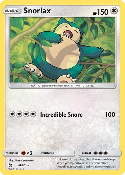 Snorlax (Hidden Fates) Light Play Reverse Holofoil