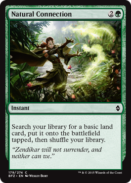 Natural Connection (Battle for Zendikar) Light Play