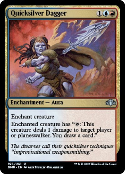 Quicksilver Dagger (Dominaria Remastered) Light Play