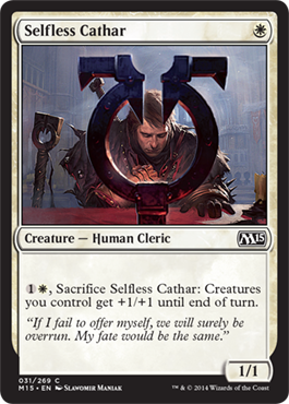 Selfless Cathar (Magic 2015 Core Set) Light Play