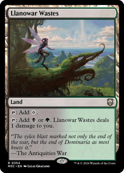 Llanowar Wastes (Commander: Modern Horizons 3) Light Play