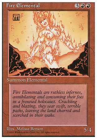 Fire Elemental (4th Edition) Damaged / Poor